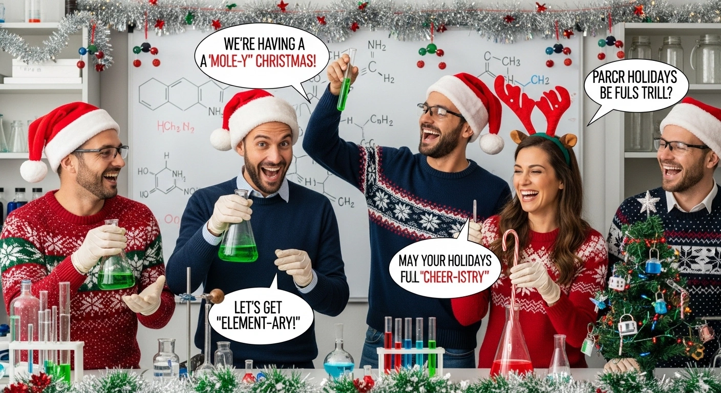 Short & Funny Chemistry Christmas Lines
