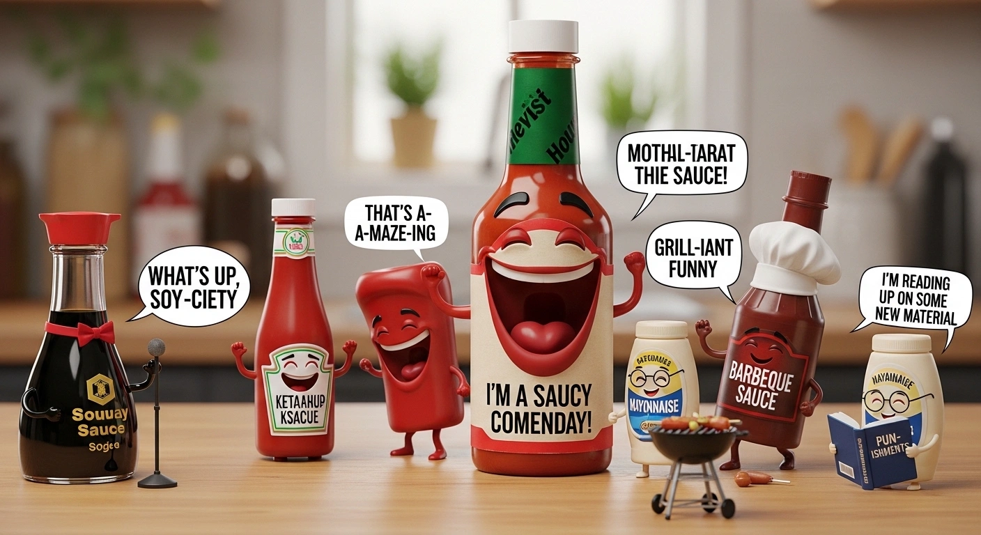 WITTY SAUCE PUNS THAT ARE TOO SMART TO MISS