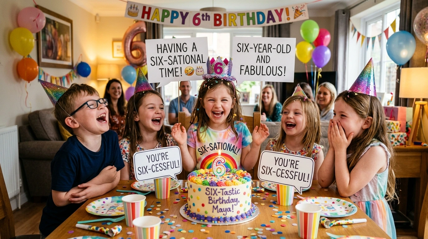 6th Birthday Tagline for Boy