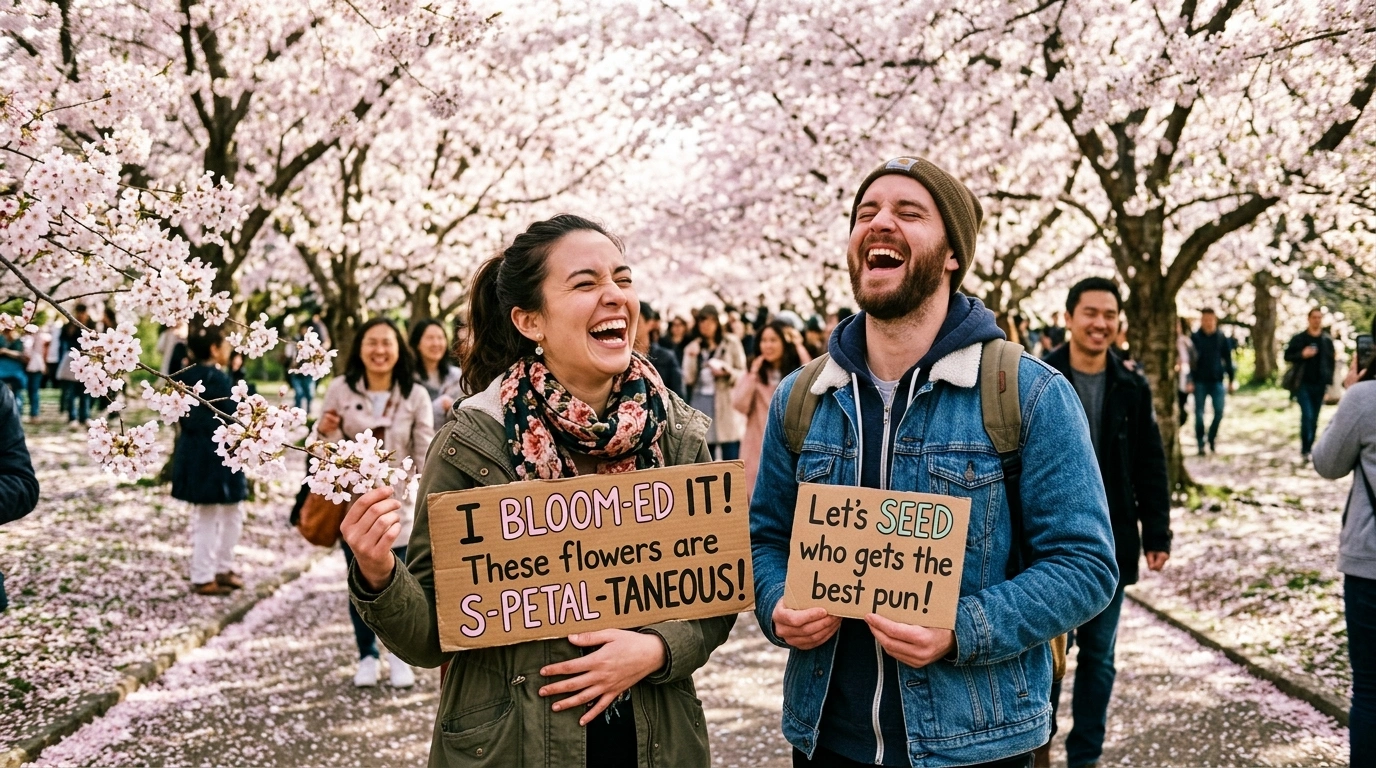 Blossom Puns Captions