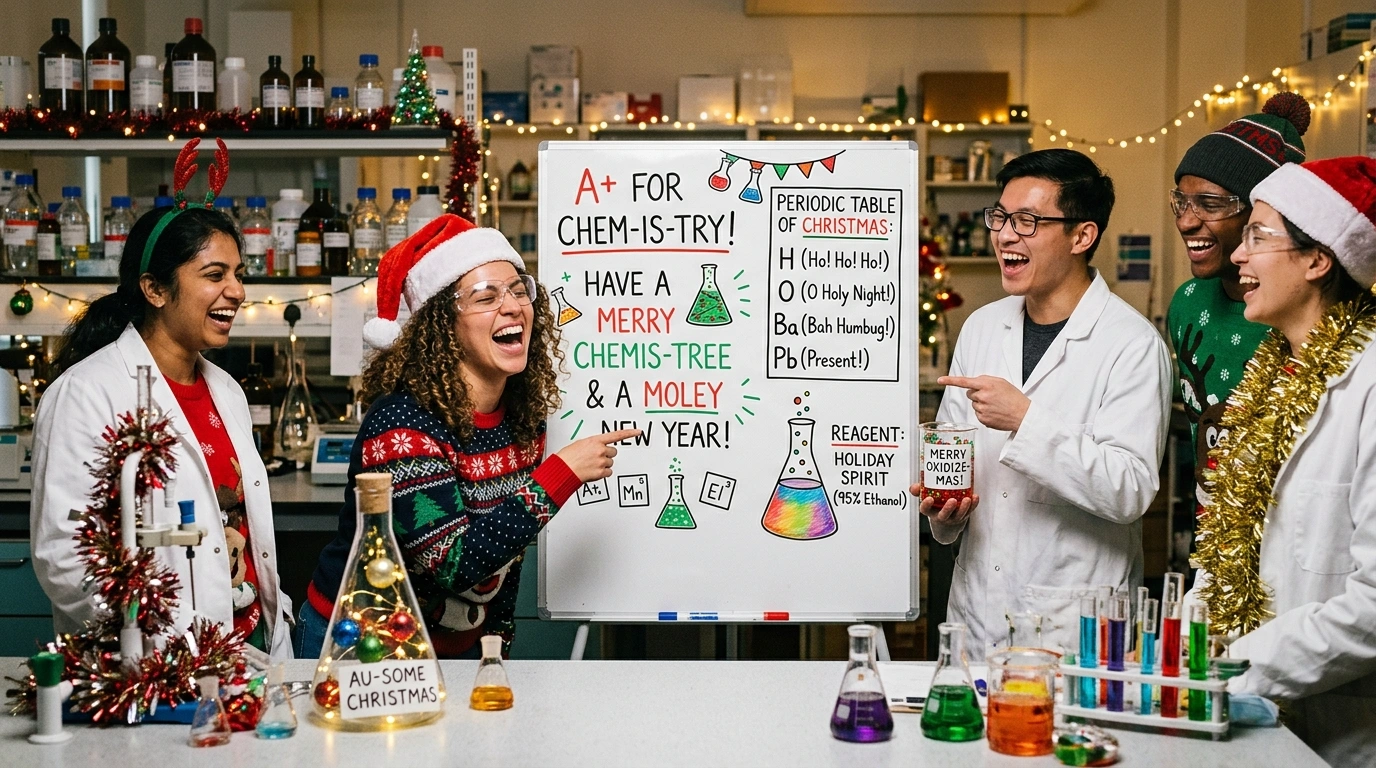 Chemistry Christmas Puns One Liners