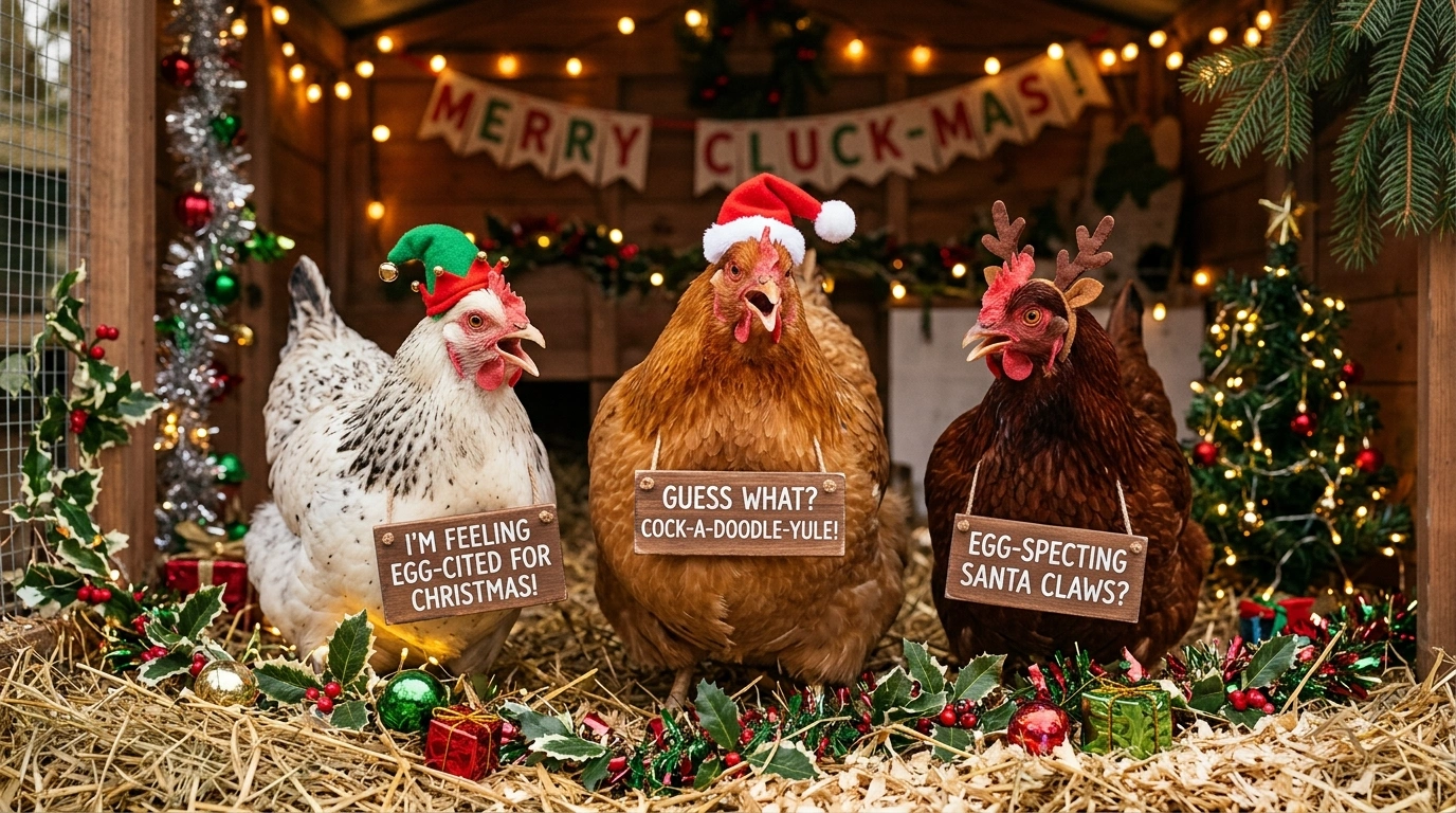 Christmas Chicken Puns Captions
