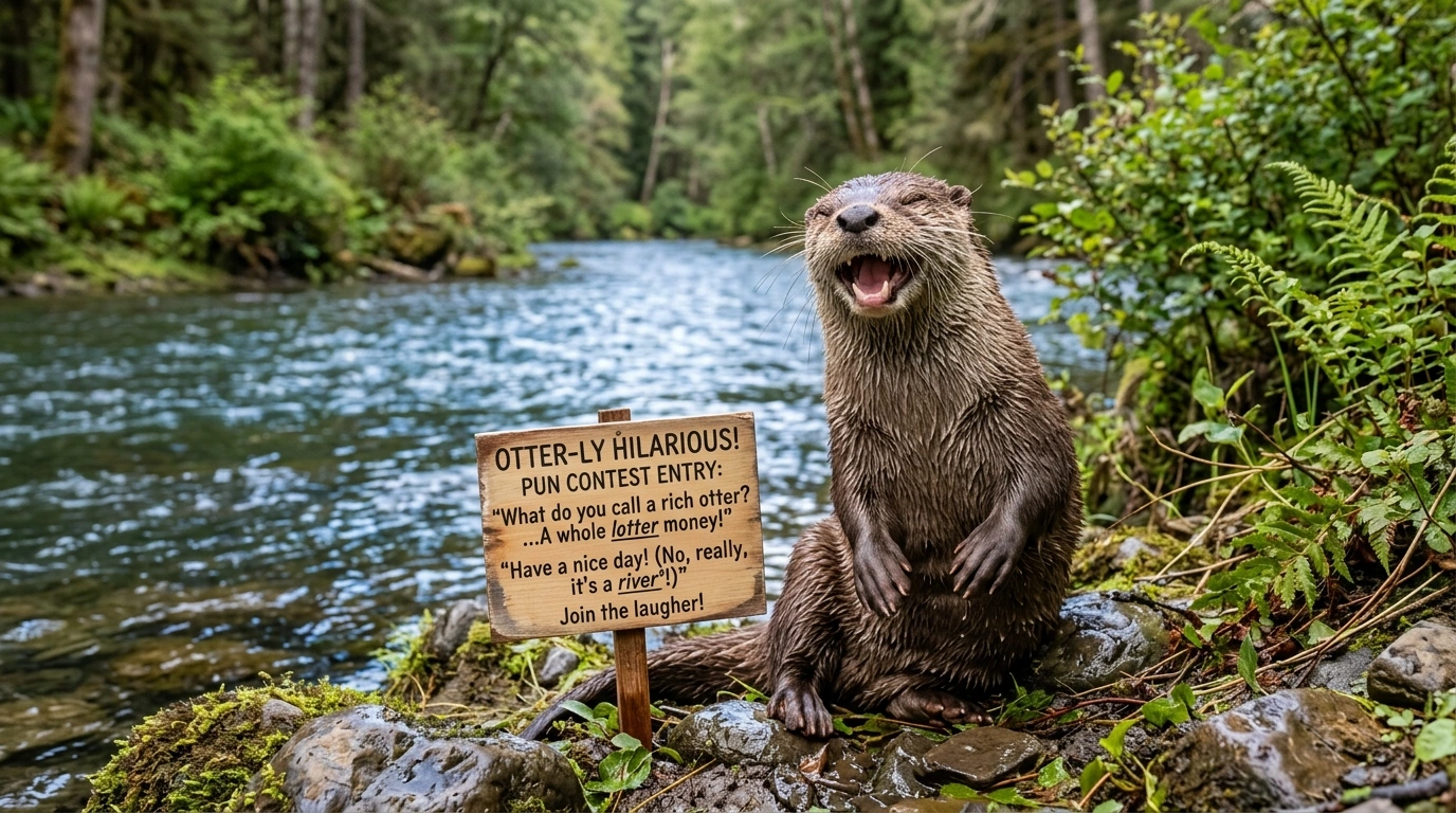 Cute River Otter Puns