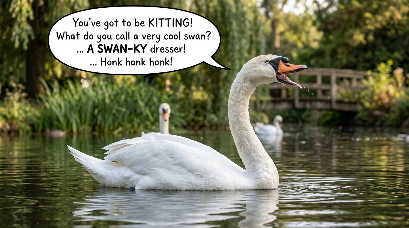 Cute Swan Puns