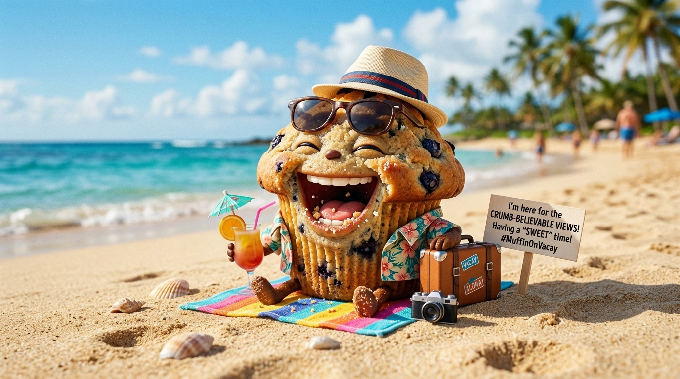 Muffin Goes to Vacation Puns One Liners