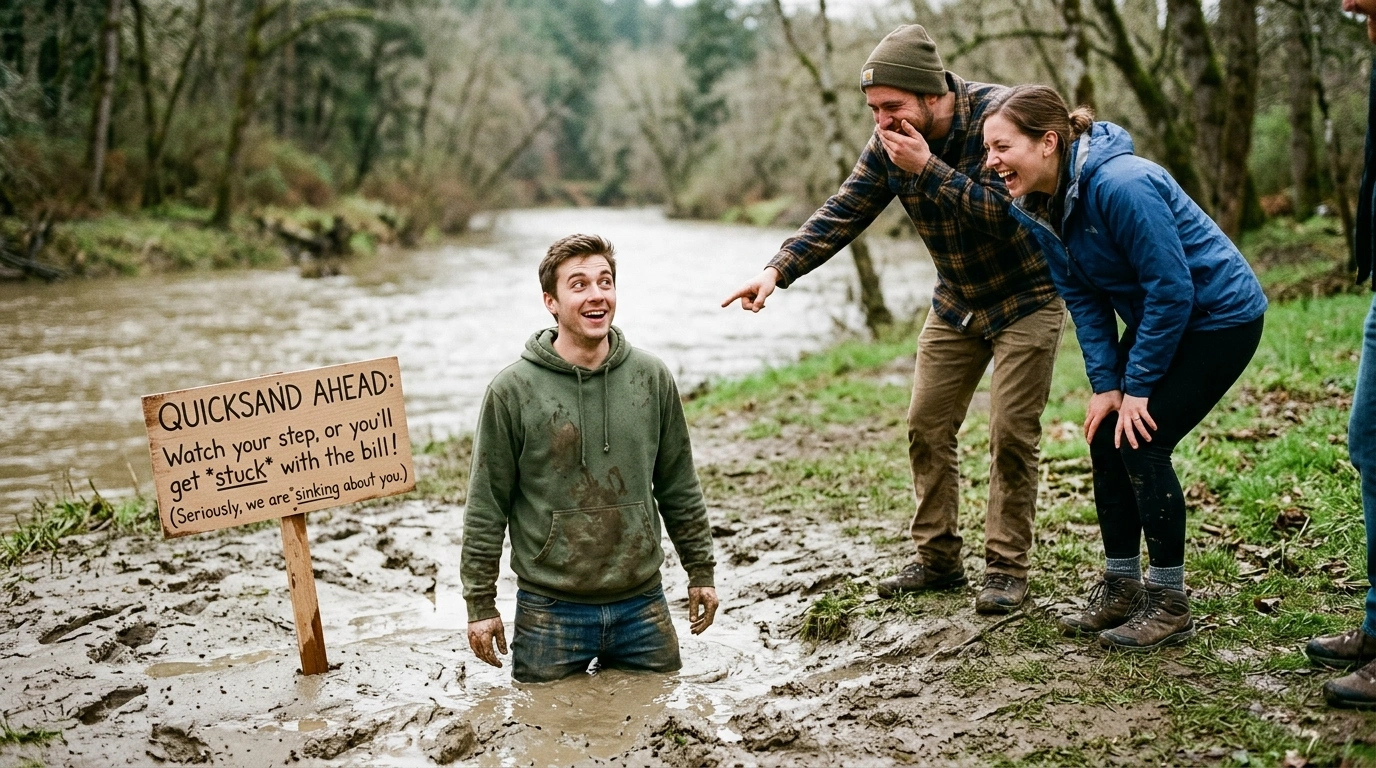 Quicksand Puns One Liners
