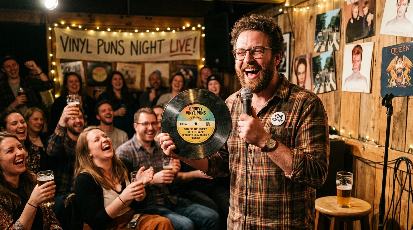 Record Puns Captions