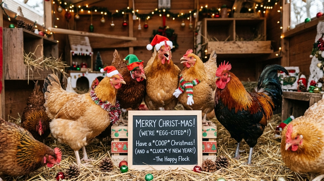 Short Christmas Chicken Puns