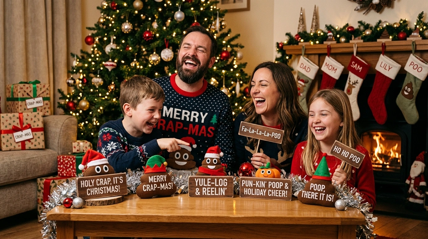 Short Christmas Poop Puns