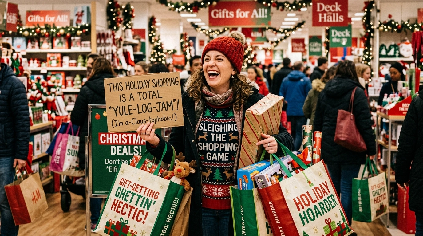 Short Christmas shopping puns