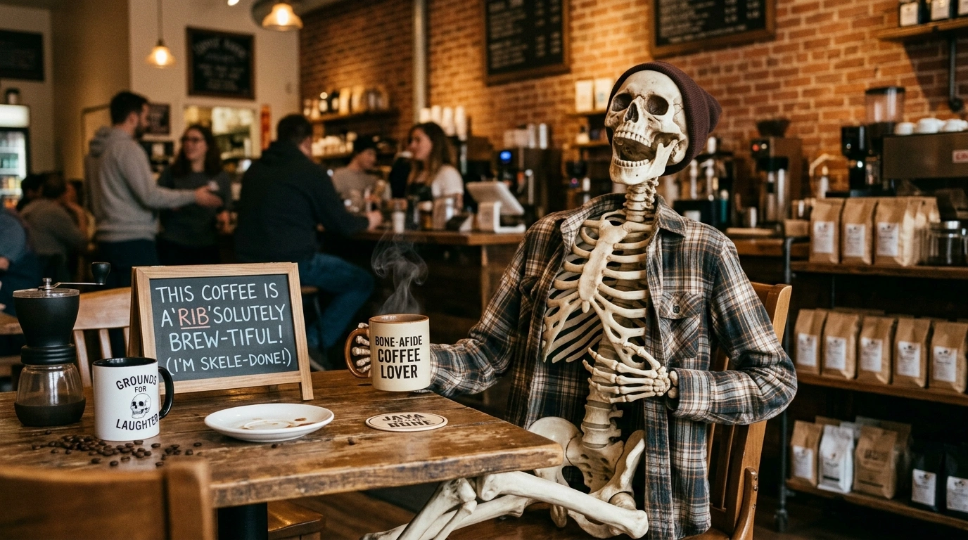 Skeleton Coffee Puns One Liners