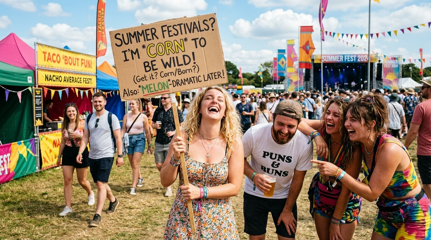 Summer Festival Puns Captions