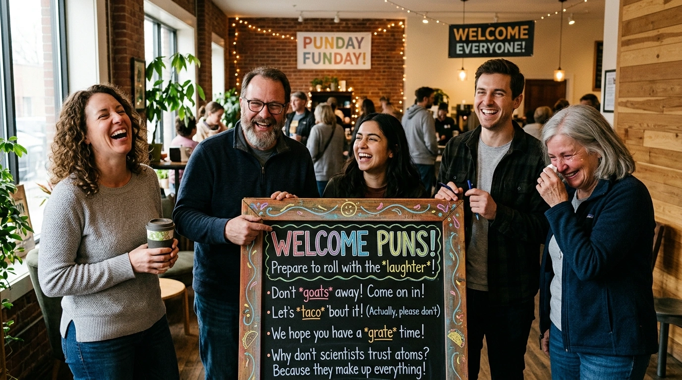 Welcome Puns for Friends