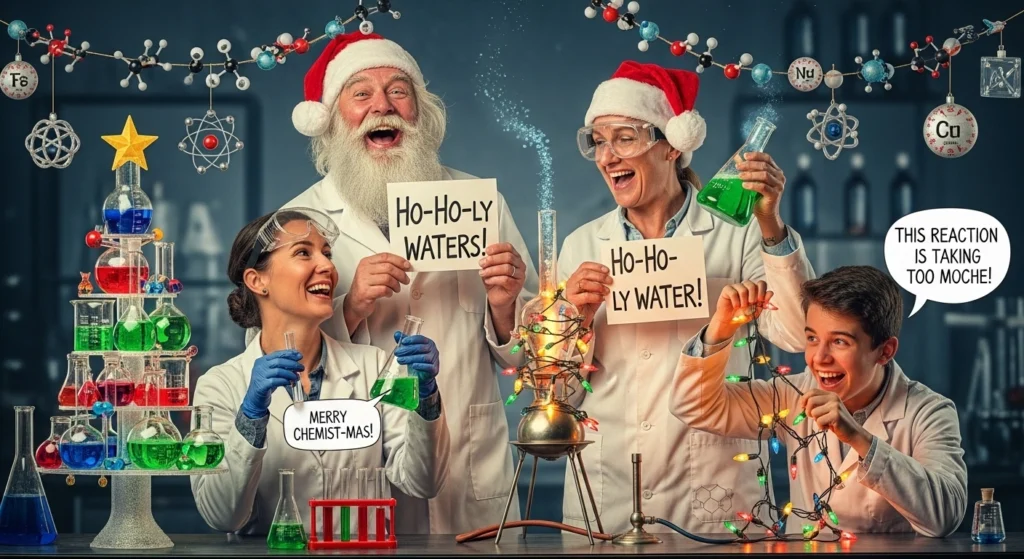 chemistry christmas puns